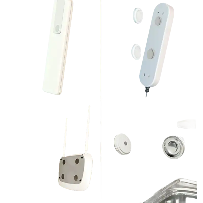 White adhesive mounting pads for Magnetix Wall Hooks and remote organizers