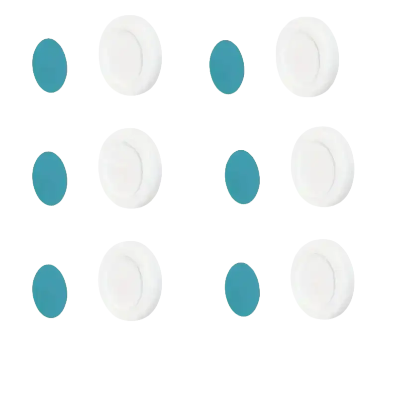 Arrangement of white and blue circles on Remote Ruckus Magnetix Wall Hooks wall mount strong magnet