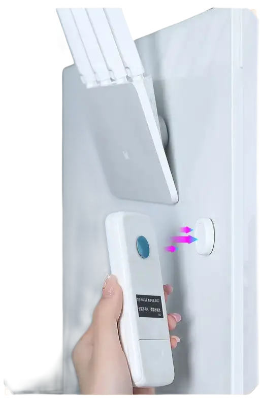 Trendy white remote control on Magnetix Wall Hooks invisible key organizer