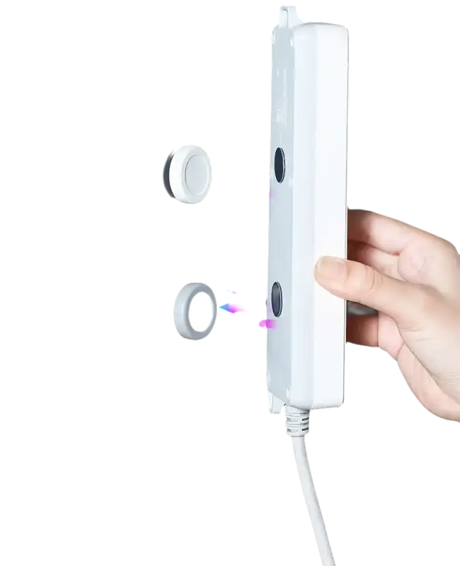 White power strip with Magnetix Wall Hooks, perfect invisible key organizer trendy accessory