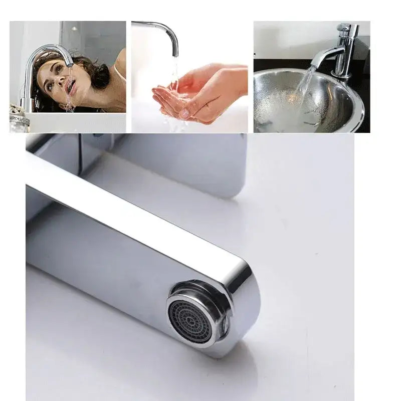RETHME Gold faucet bathroom faucet metal stainless steel handle hot and cold mixer faucet square faucet beautiful