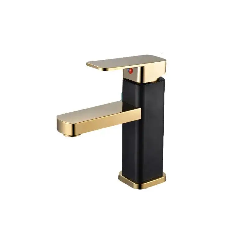 RETHME Gold faucet bathroom faucet metal stainless steel handle hot and cold mixer faucet square faucet beautiful