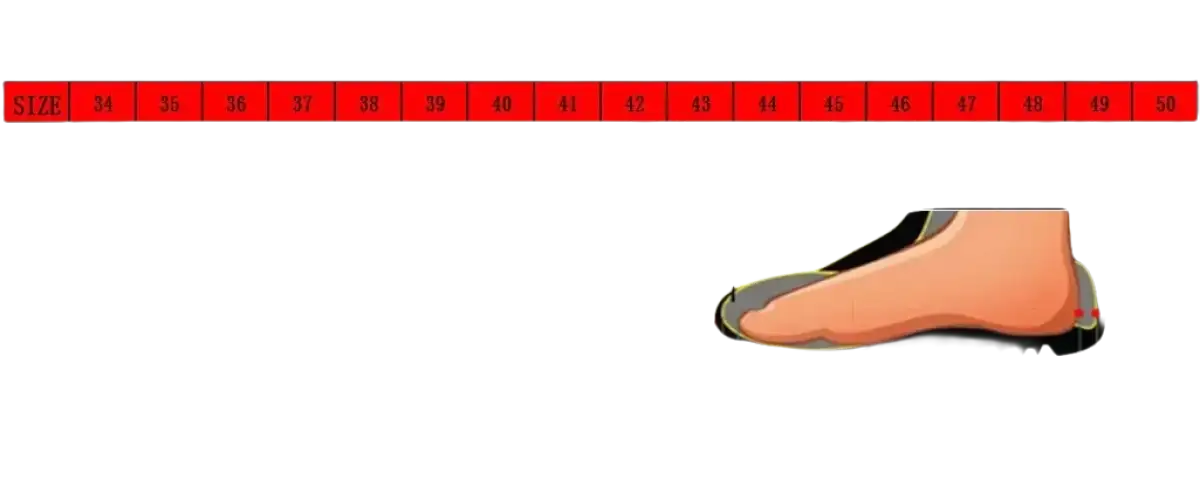 Footwear size chart.