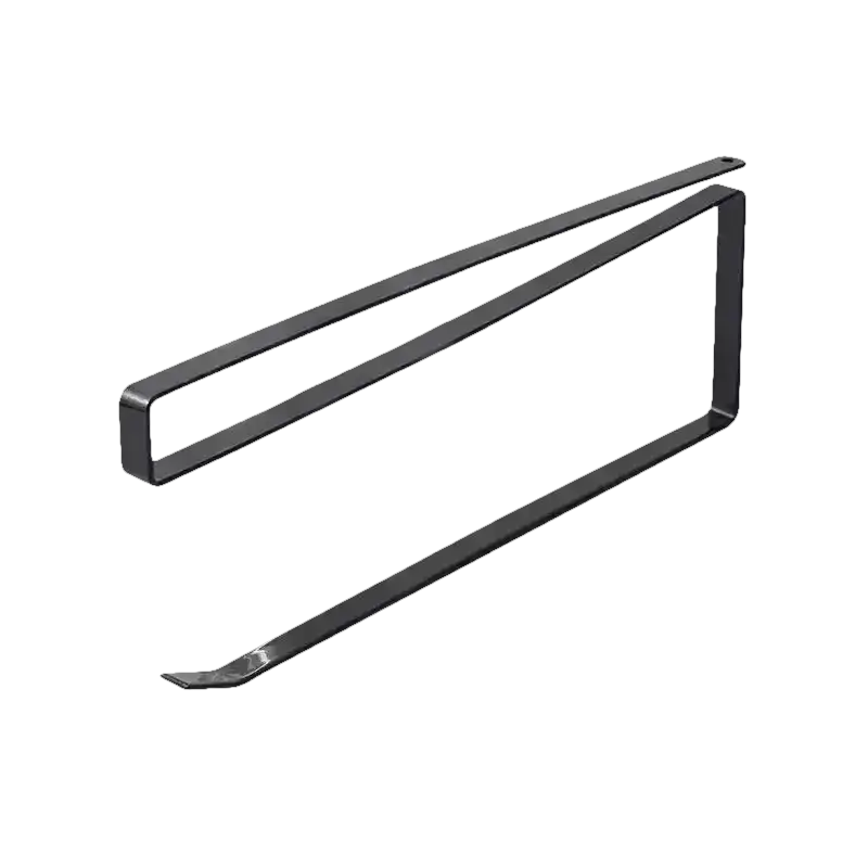 Black metal towel rack.