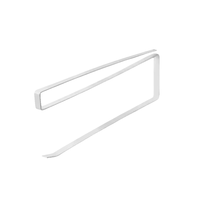 White metal tweezers.