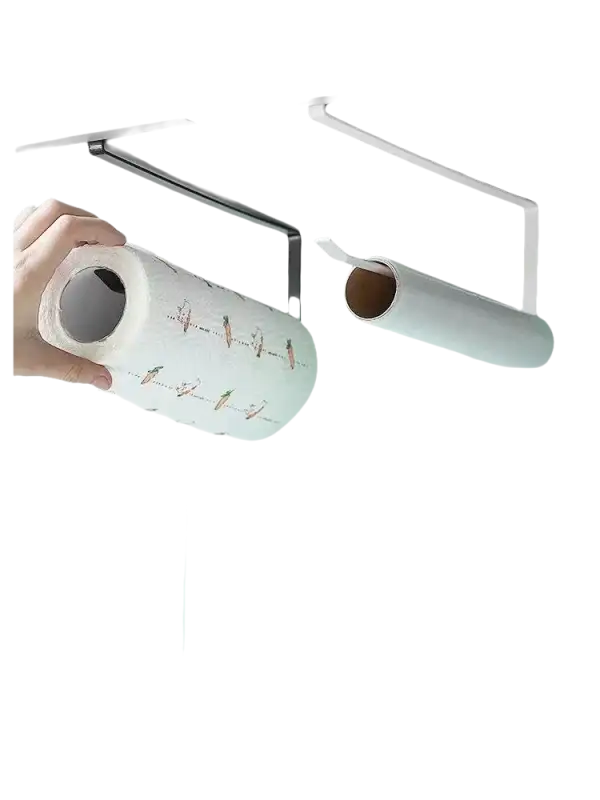 Hanging kitchen towel racks.