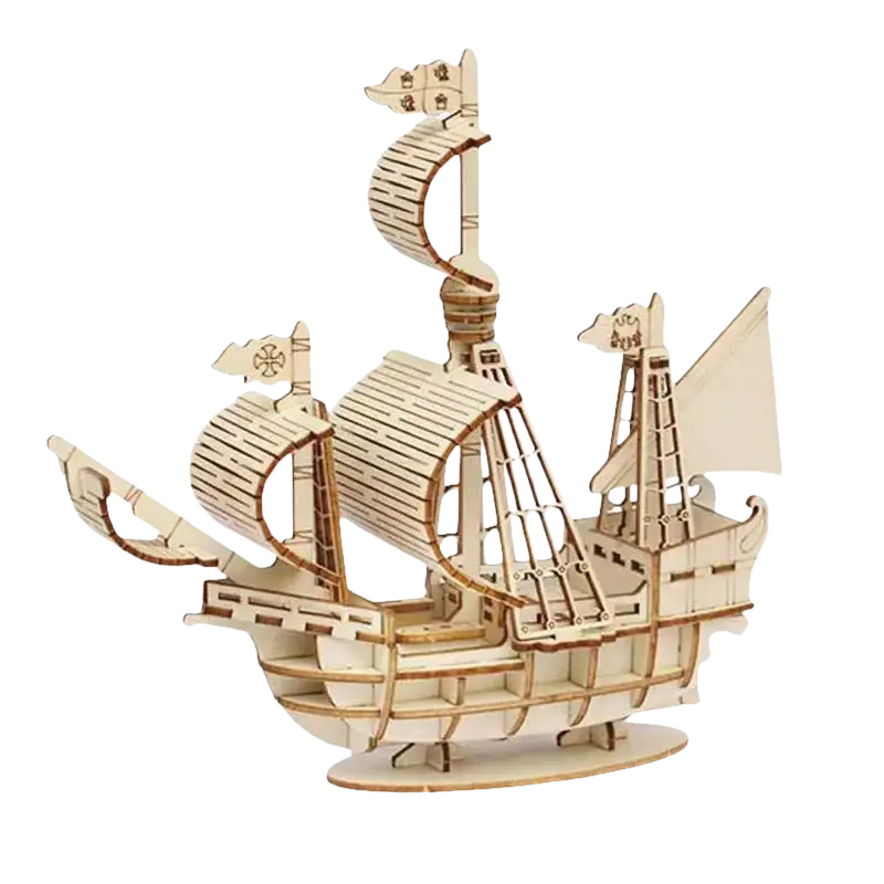 Wooden ship model.