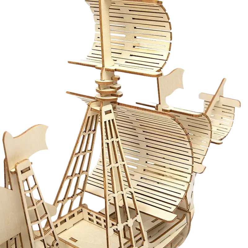 Wooden ship model.