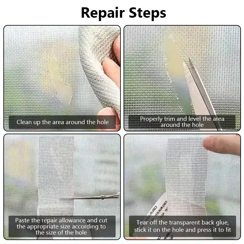 Window Screen Tape Anti-mosquito Screen Repair Subsidy Door Curtain Mosquito Net Hole Patch Repair Self-adhesive Screen
