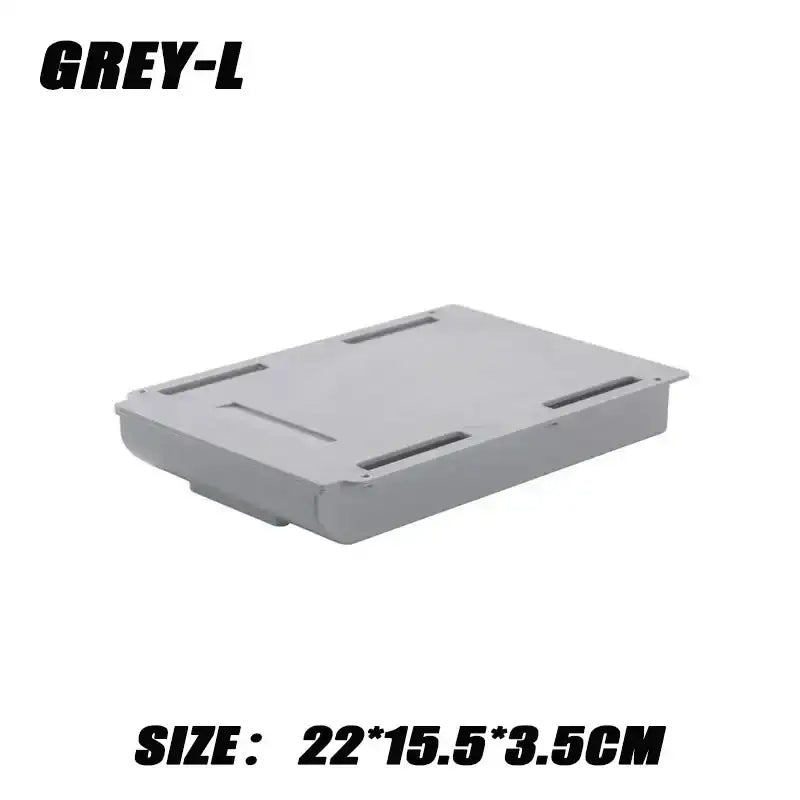 2pc White SelfAdhesive Storage Drawer Box Makeup Pencil Tray Desk Hidden Under Desk Stand Self-adhesive Under-drawer