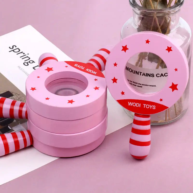 Children’s Science Experiment Magnifying Glass Educational Toys New Exotic Gifts Boys And Girls - Pink