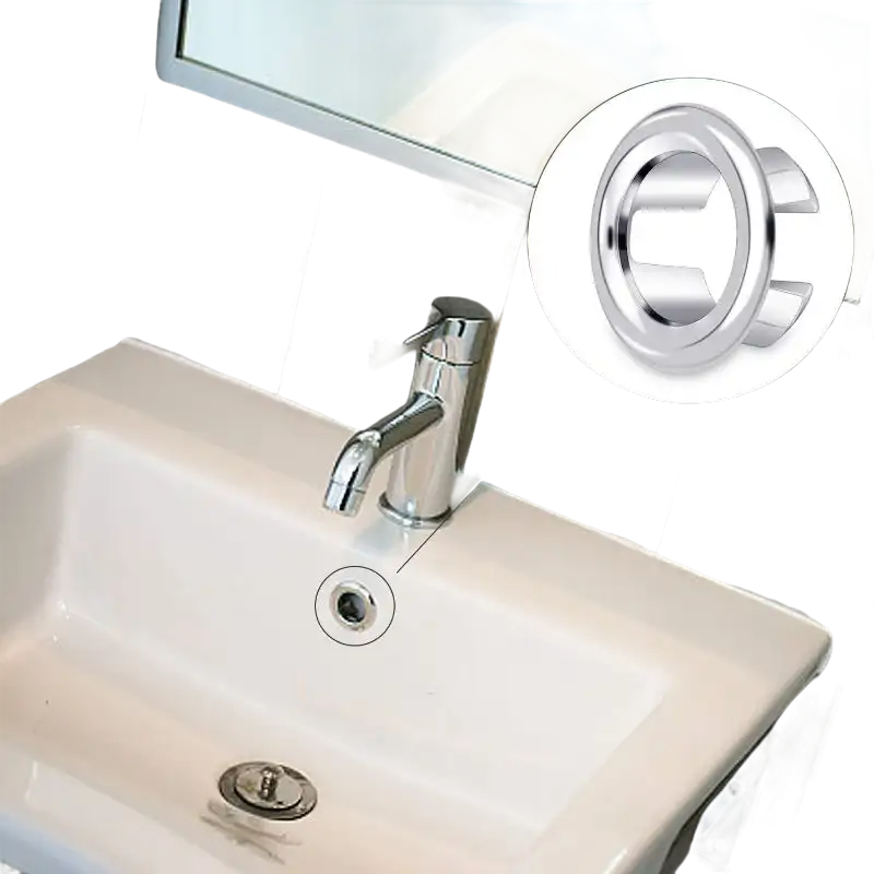 Bathroom sink overflow cover.