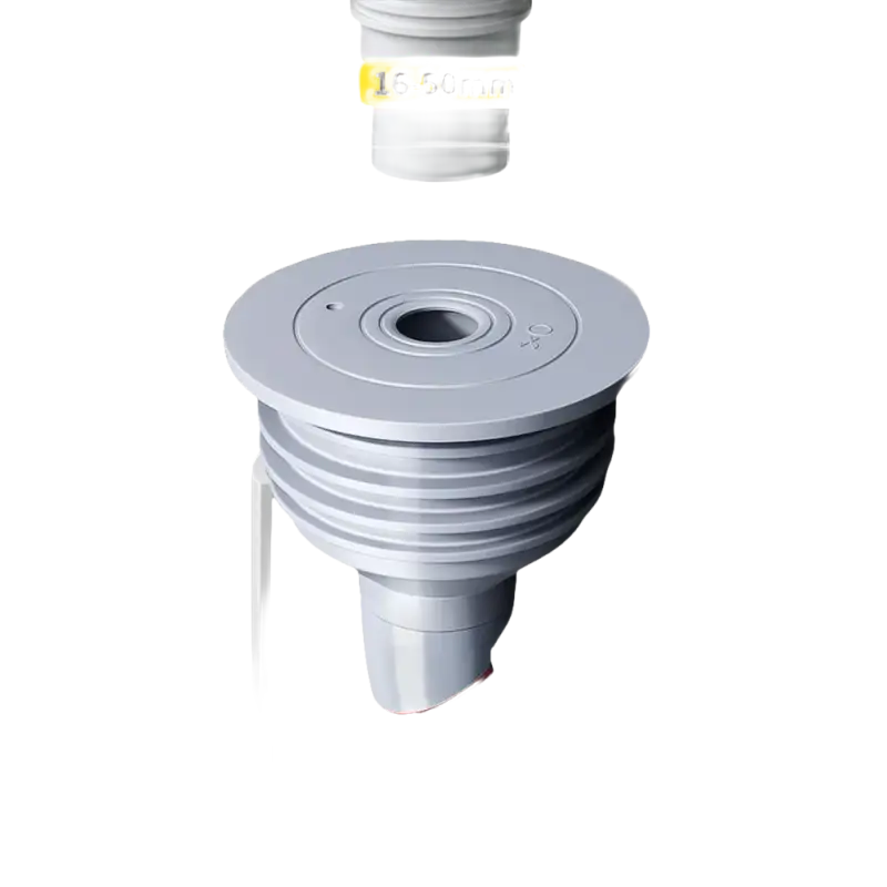 Gray drain insert with size specifications.