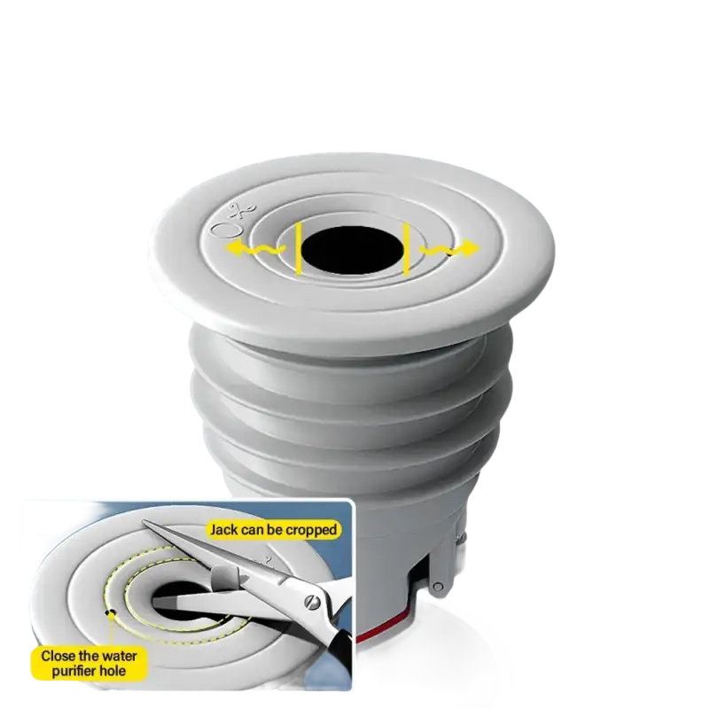 Flexible silicone drainage pipe adapter.