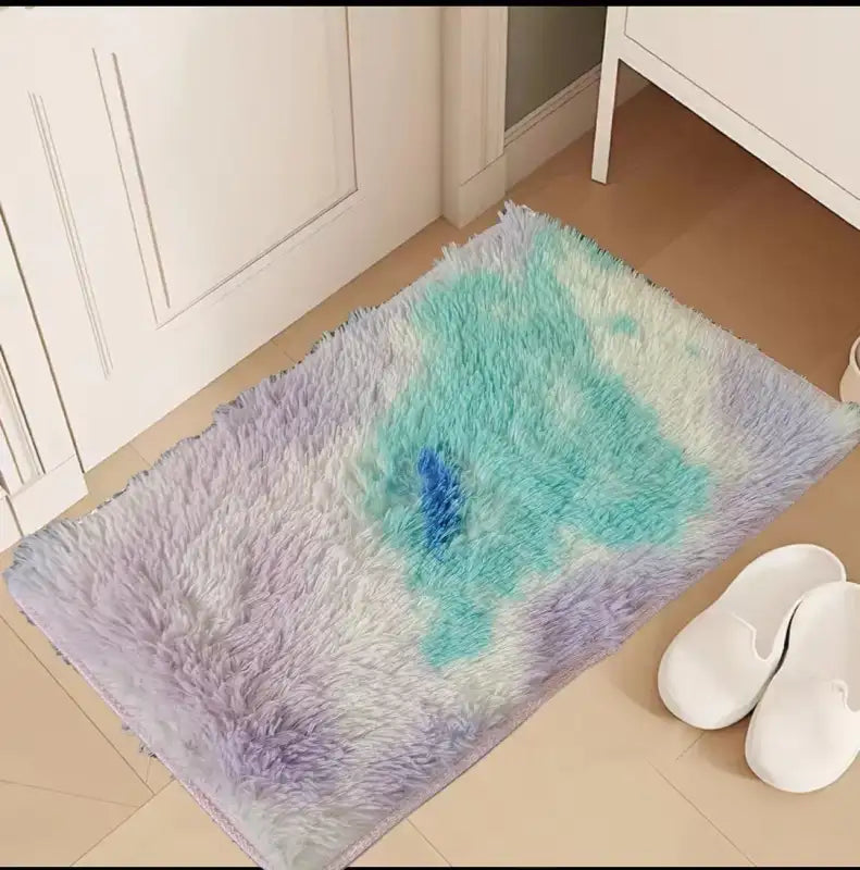VIKAMA Gradient Soft Silk Wool Children’s Room Decorative Carpet Bedroom Living Room Decorative Not Easy to Fall