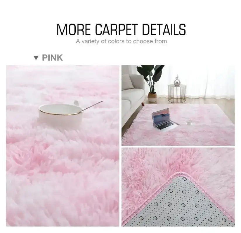 VIKAMA Gradient Soft Silk Wool Children’s Room Decorative Carpet Bedroom Living Room Decorative Not Easy to Fall
