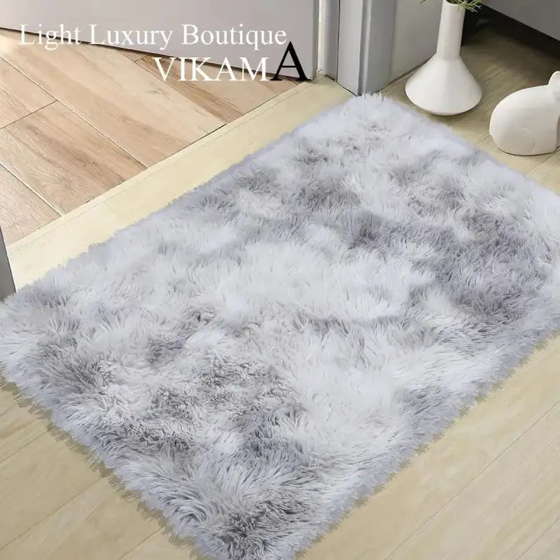 VIKAMA Gradient Soft Silk Wool Children’s Room Decorative Carpet Bedroom Living Room Decorative Not Easy to Fall