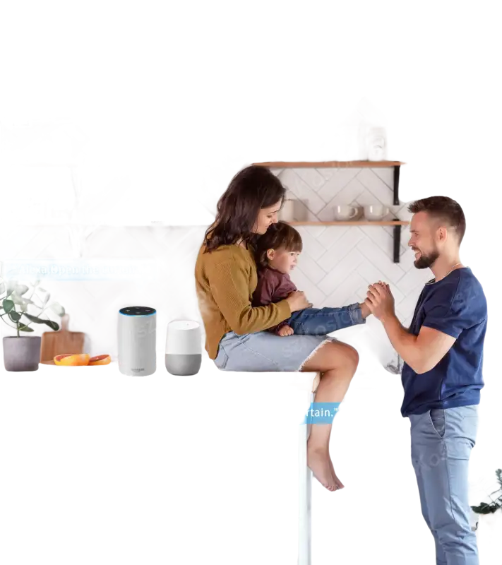Smart home voice control setup.