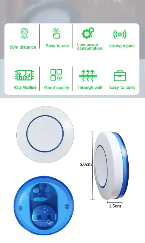 Smart RF433 Remote Light Switch Panel - 10A Relay