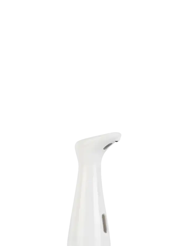 White hand sanitizer sensor with dimensions.
