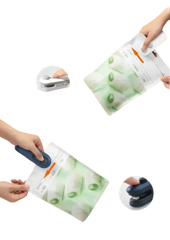 2-in-1 heat sealer with cutter.