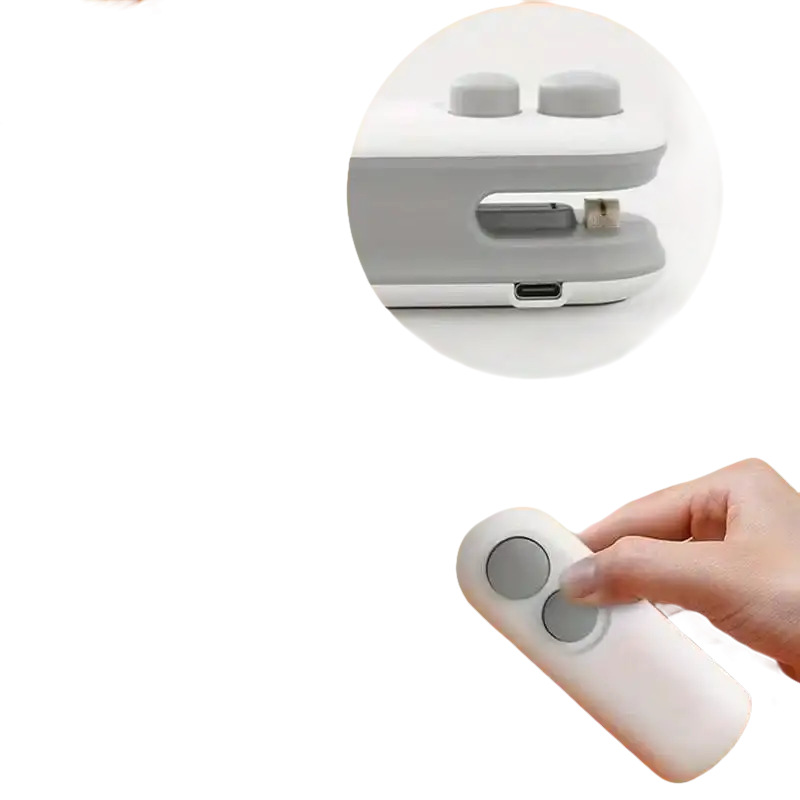 Handheld bag sealer.