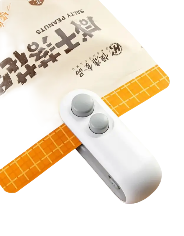 White bag sealer.