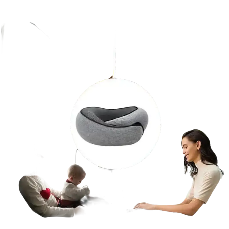 Gray twisted Snailrest Memory Foam Travel Neck Pillow for cozy road trips
