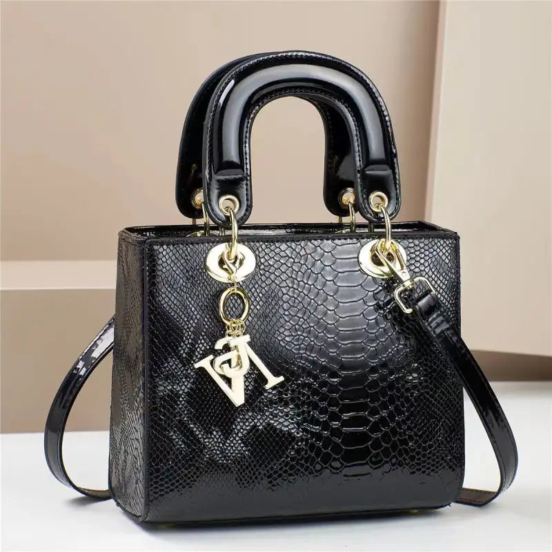 ChicCarry Women’s Shoulder Messenger Bag - Nail Pattern Black