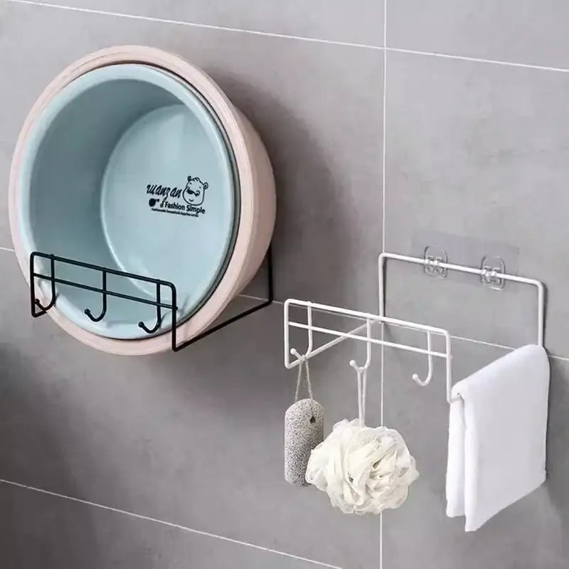 10pcs Transparent Self-Adhesive Hook Hanger Wall Storage Rack Fixing Patch Strong No-Punch Snaps For Kitchen Bathroom