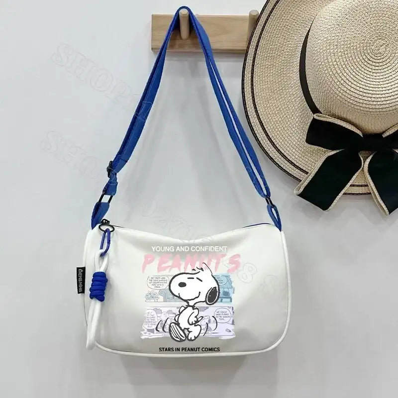 White Snoopy shoulder bag.