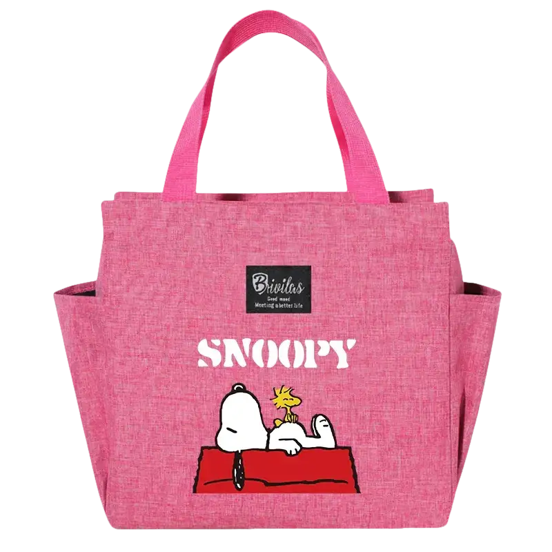 Pink Snoopy lunch bag.