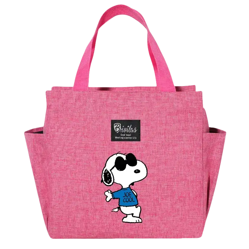 Pink Snoopy lunch bag.