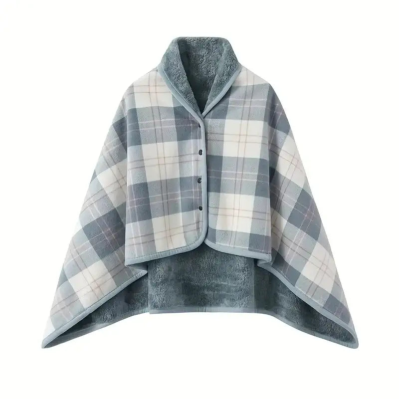 1pc Wearable Blankets Shawl Blanket Flannel Lazy Casual Office Blanket - Pink