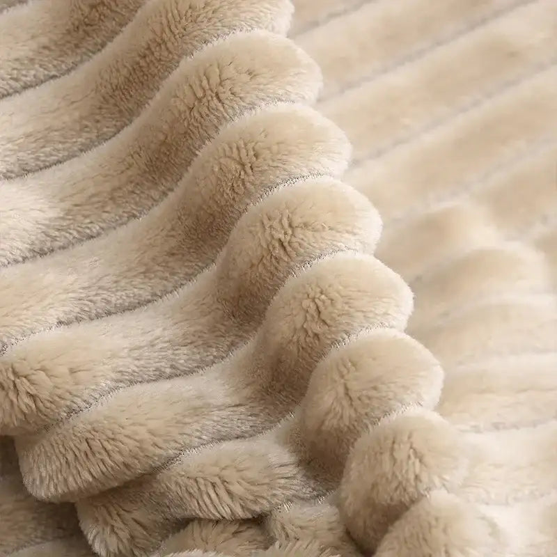 Striped Flannel Blankets For Beds Solid Pink Blue Color Soft Warm Mink Throw Sofa Cover Bedspread Beach Airplane Travel