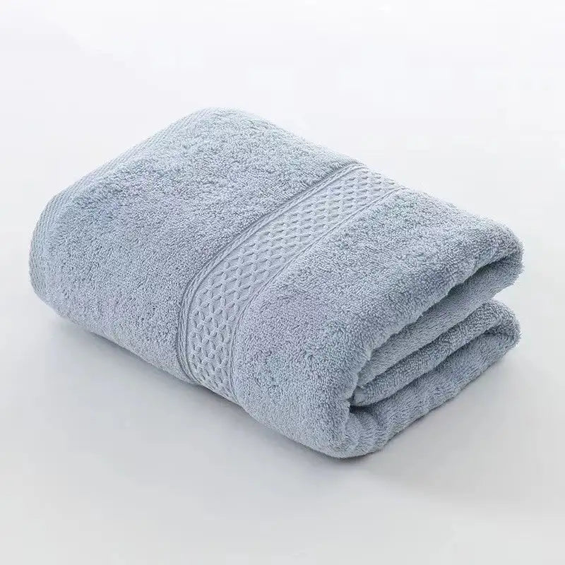 Bath Towel Washcloth Cotton Towel Solid Color Soft Absorbent Towels Multipurpose Use For Hotel Bathroom - 35x75cm