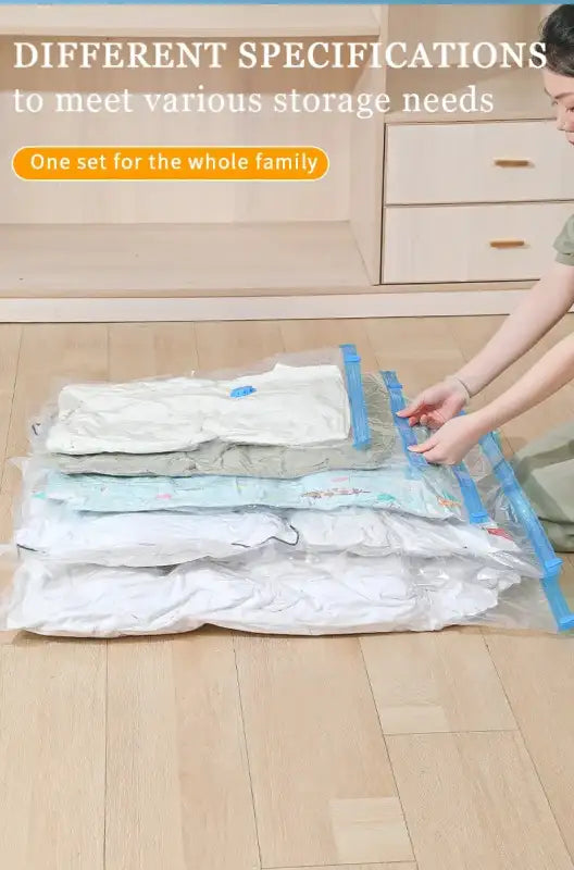 5/12/48PCS Vacuum Storage Bags For Clothes,Bedding,Space Saving Bags Storage Vacuum Seal Packet,Folding Compressed