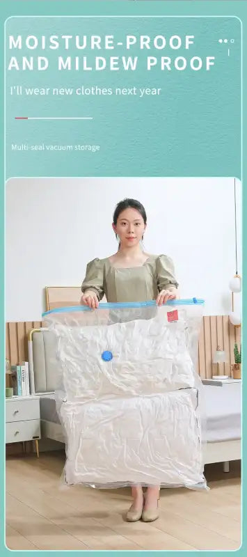 5/12/48PCS Vacuum Storage Bags For Clothes,Bedding,Space Saving Bags Storage Vacuum Seal Packet,Folding Compressed