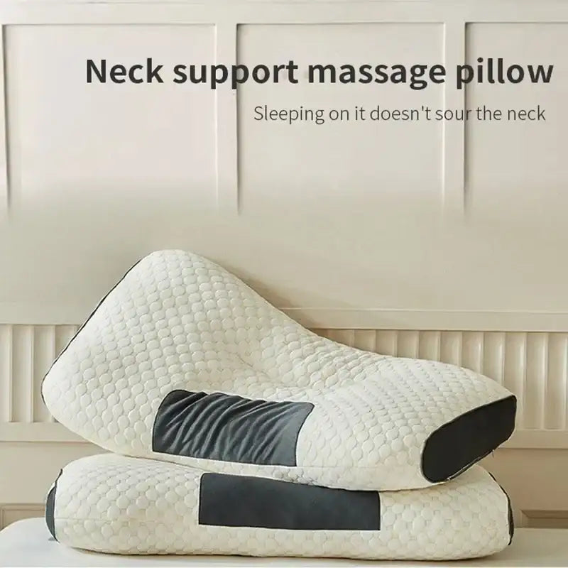 New Neck Pillow Help Sleep Protect The Neck Cervical Orthopedic Soybean Fiber Massage Household SPA Pillow For Sleeping