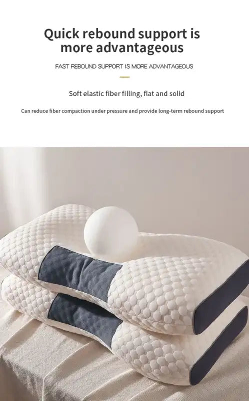 New Neck Pillow Help Sleep Protect The Neck Cervical Orthopedic Soybean Fiber Massage Household SPA Pillow For Sleeping