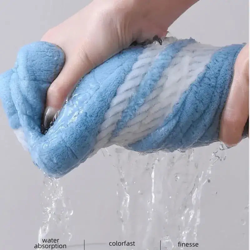 Square Spiral Bath Towel Designer Solid Color Quick Drying Water Absorbing Dry Hair Household And Daily Use Soft