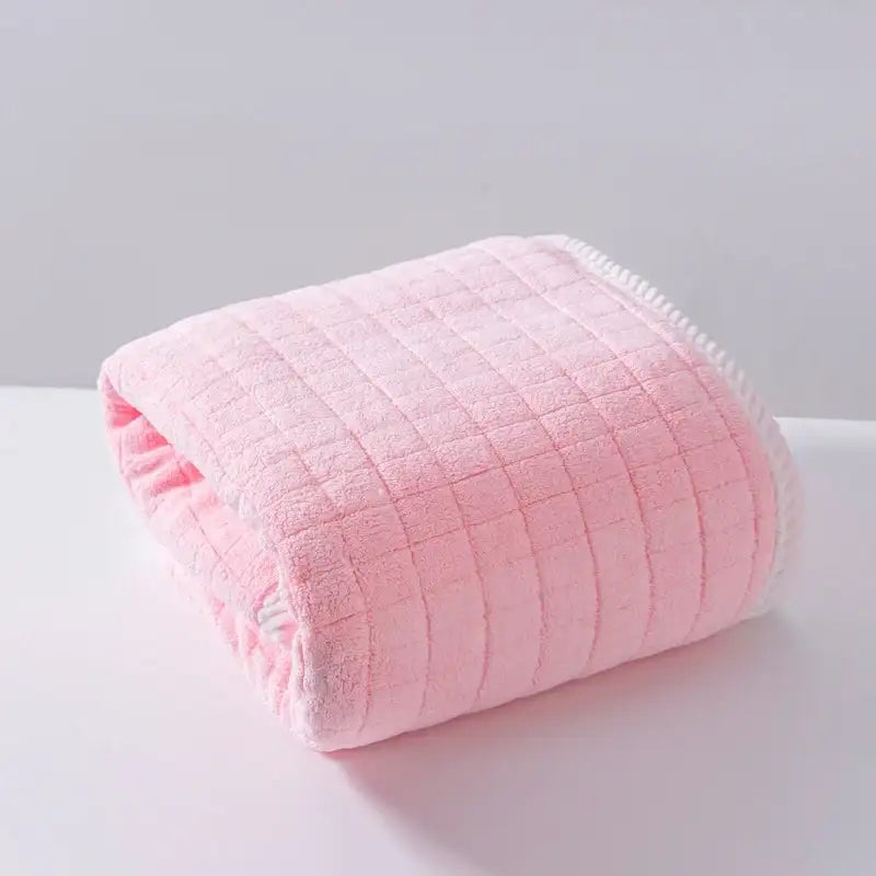 Square Spiral Bath Towel Designer Solid Color Quick Drying Water Absorbing Dry Hair Household And Daily Use Soft