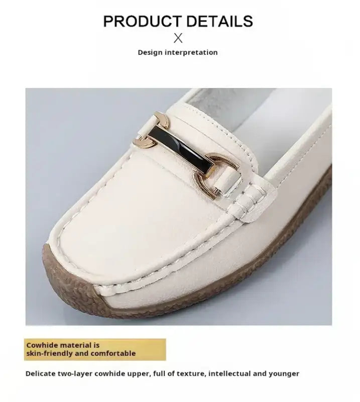 2024 New Spring /summer Women Flats Genuine Leather Moccasins Woman Casual Shoes Slip-on Loafers Female Boat Big Size