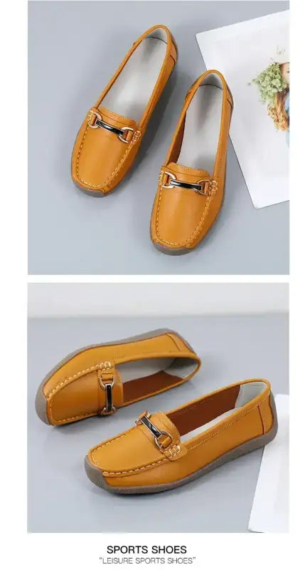 2024 New Spring /summer Women Flats Genuine Leather Moccasins Woman Casual Shoes Slip-on Loafers Female Boat Big Size