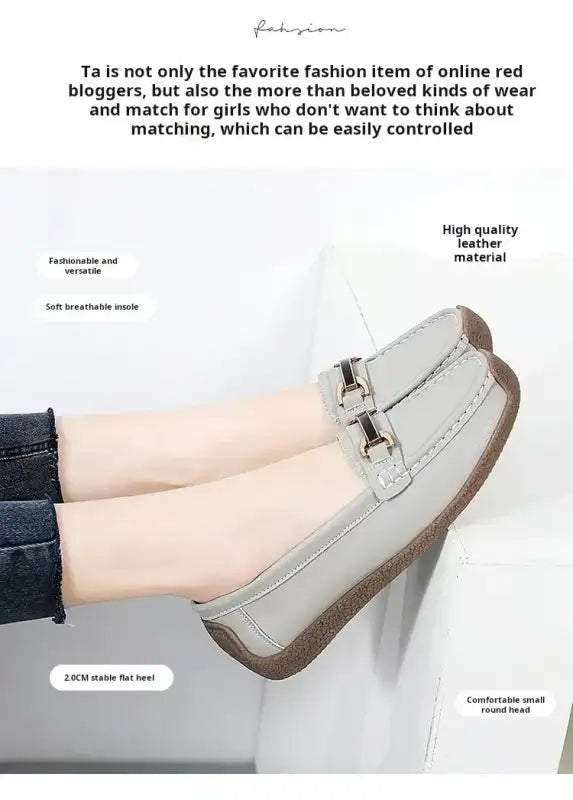 2024 New Spring /summer Women Flats Genuine Leather Moccasins Woman Casual Shoes Slip-on Loafers Female Boat Big Size