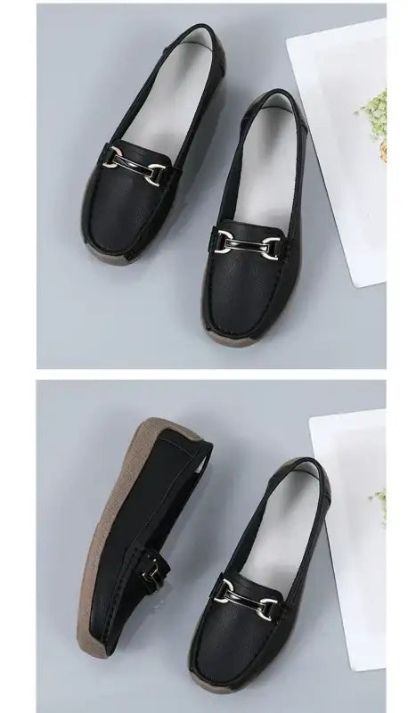 2024 New Spring /summer Women Flats Genuine Leather Moccasins Woman Casual Shoes Slip-on Loafers Female Boat Big Size