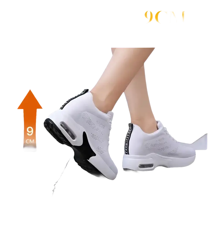 White platform sneakers.