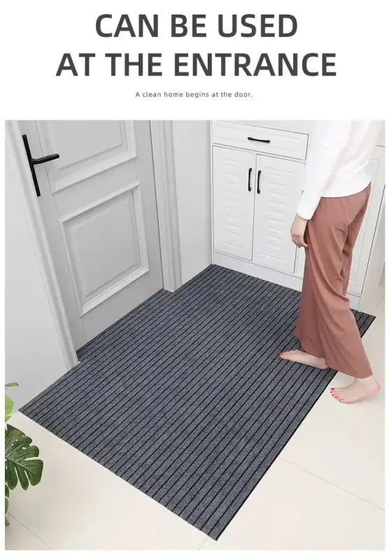 Modern Minimalist Square Floor Mat - Durable Stain/Fade Resistant Non-Slip Rubber Backing Machine Washable