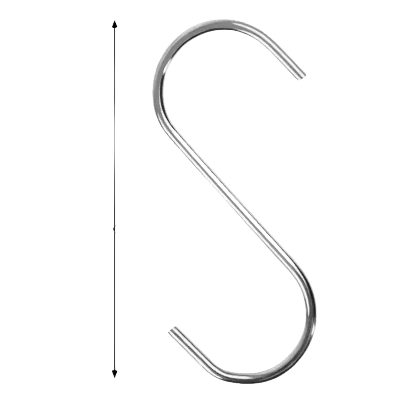 Metal S-shaped hook.