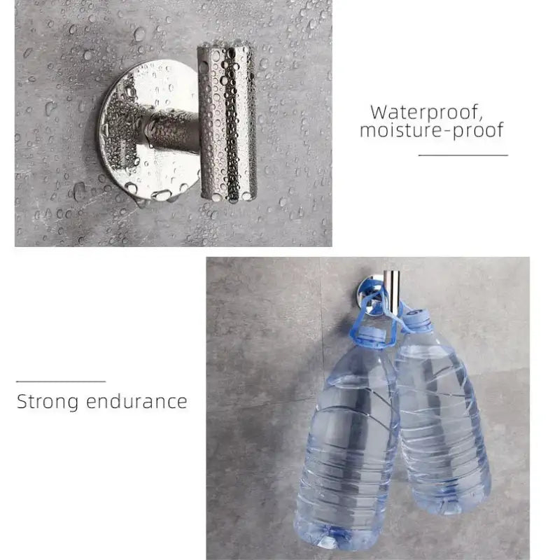 Stainless Steel Robe Hook Adhesive Wall Hook Towel Hook for Bathroom Kitchen Garage Heavy Duty Wall Mounted Kitchen
